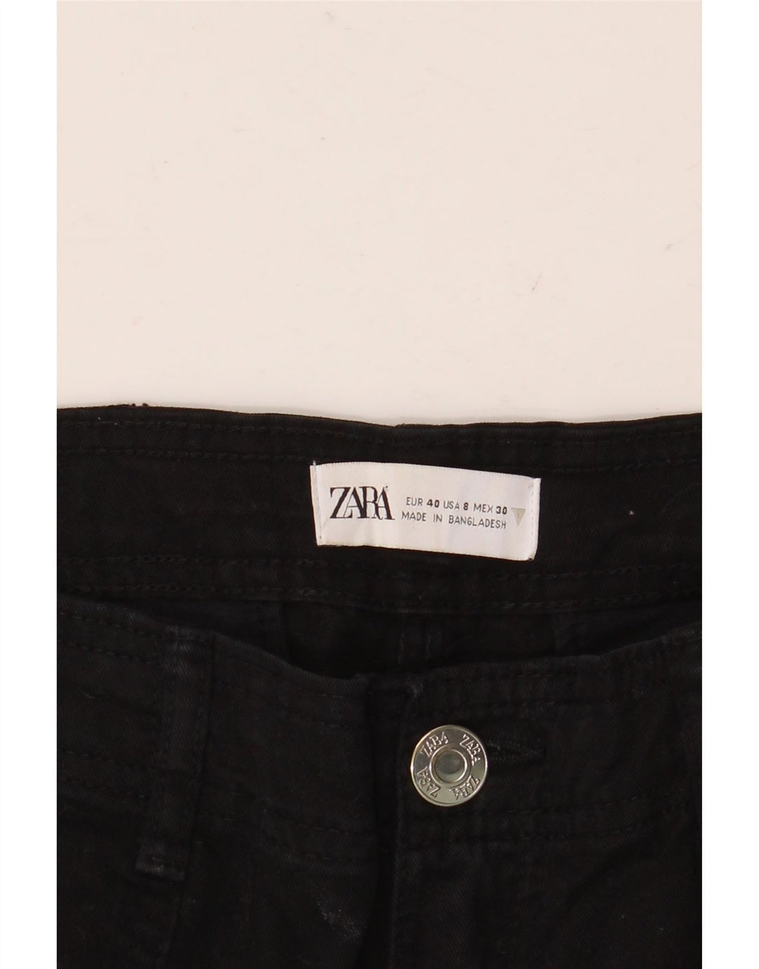 Женские прямые джинсы карго ZARA EU 40 Medium W30 L32, черные