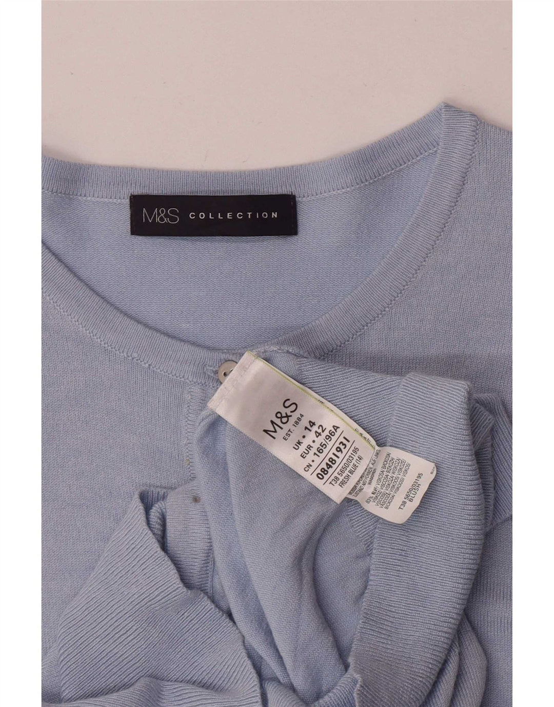 Женский кардиган Marks & Spencer UK 14, средний синий вискоза
