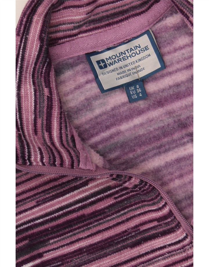 MOUNTAIN WAREHOUSE Womens Sweatshirt Jumper UK 8 Small  Purple Striped Vintage Mountain Warehouse and Second-Hand Mountain Warehouse from Messina Hembry 
