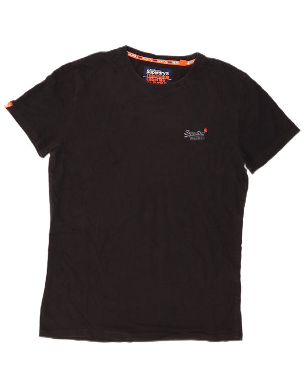 Superdry Mens T-Shirt Top Small Black Cotton