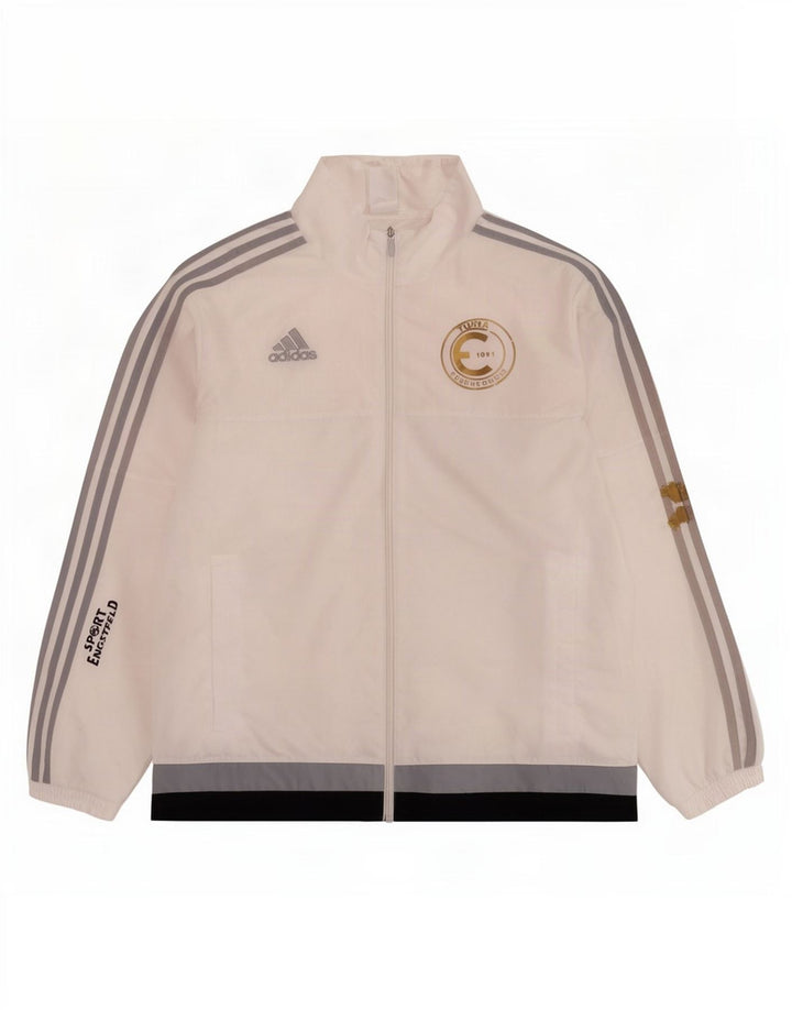 Мужской спортивный костюм Adidas с графическим рисунком, верхняя куртка, большой белый полиэстер с цветными блоками