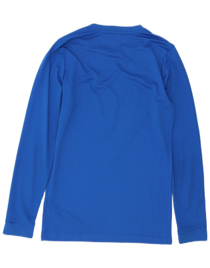 Мужской топ Nike Dri Fit с длинным рукавом, маленький синий, полиэстер