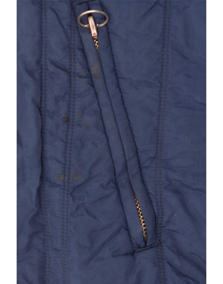 Мужская куртка-бомбер Diesel с капюшоном UK 42 XL, синяя, нейлон