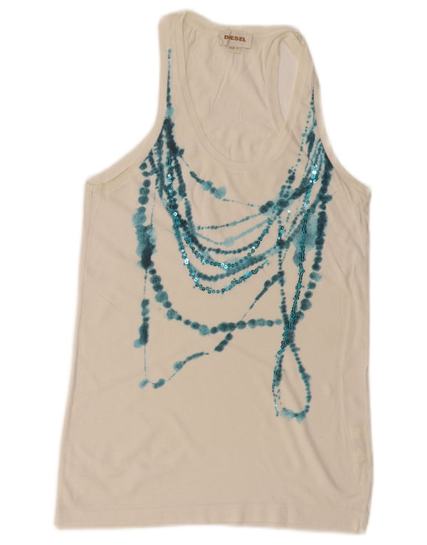 Женский жилет Diesel Top UK 10, маленький белый хлопок