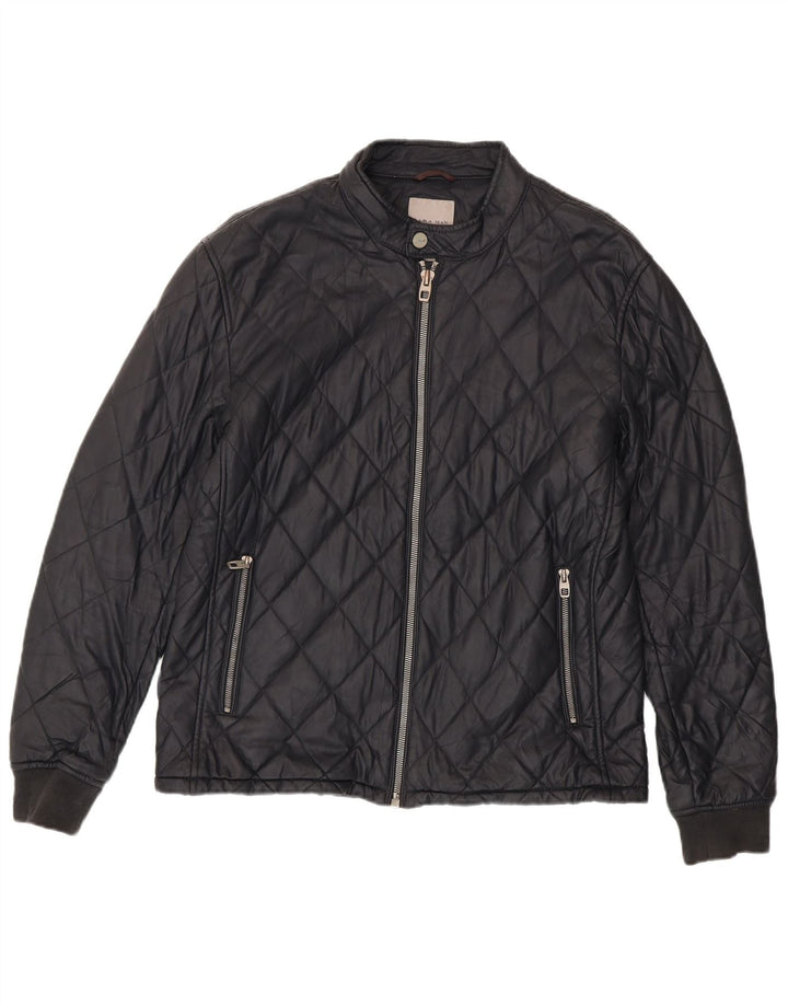 Мужская стеганая куртка Zara UK 42 XL, черный полиэстер
