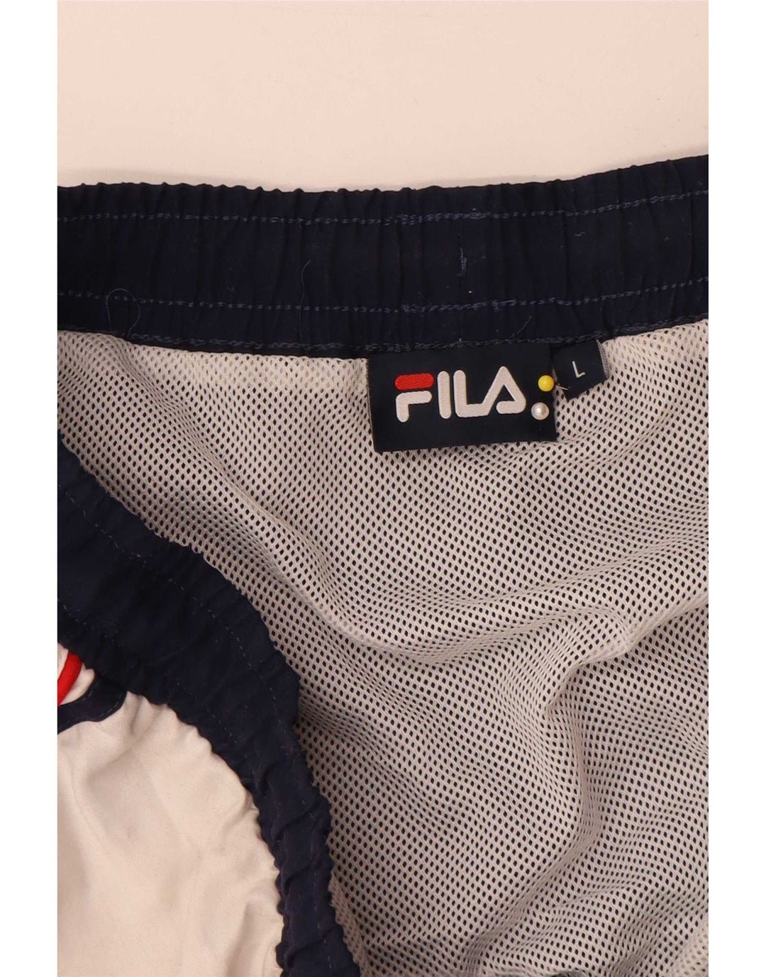 Мужские шорты для плавания Fila, большие темно-синие, полиэстер с цветными блоками