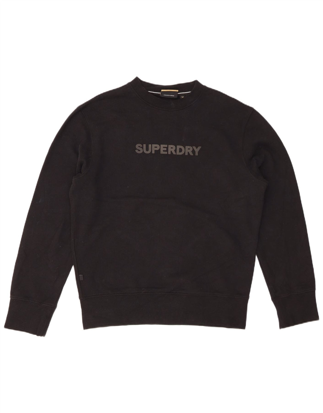 SUPERDRY Мужской свитшот с рисунком, маленький черный хлопковый джемпер