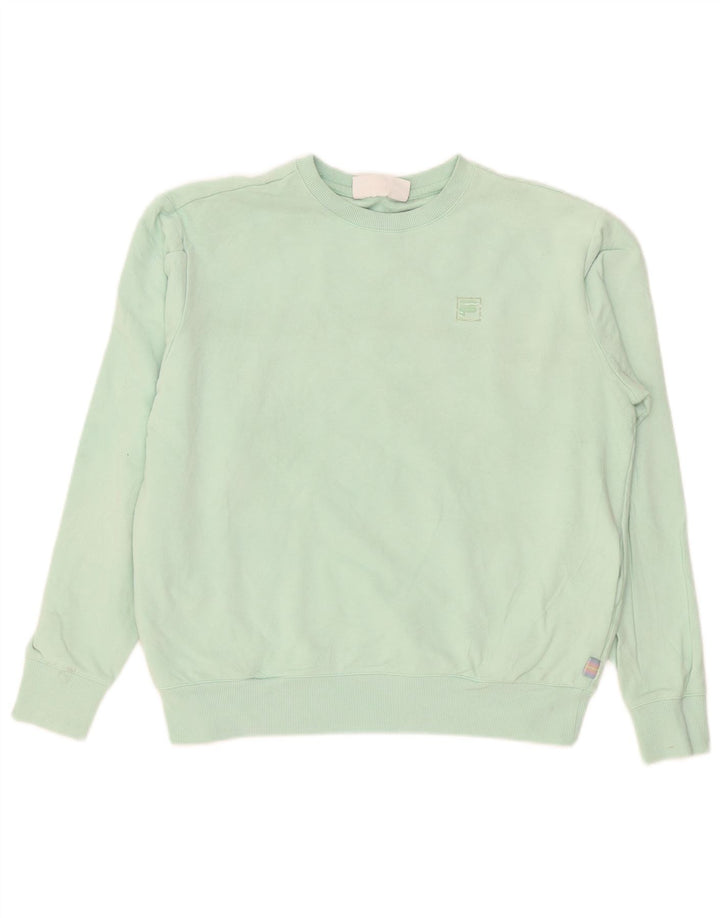 Женский свитер Fila UK 14, средний бирюзовый хлопок