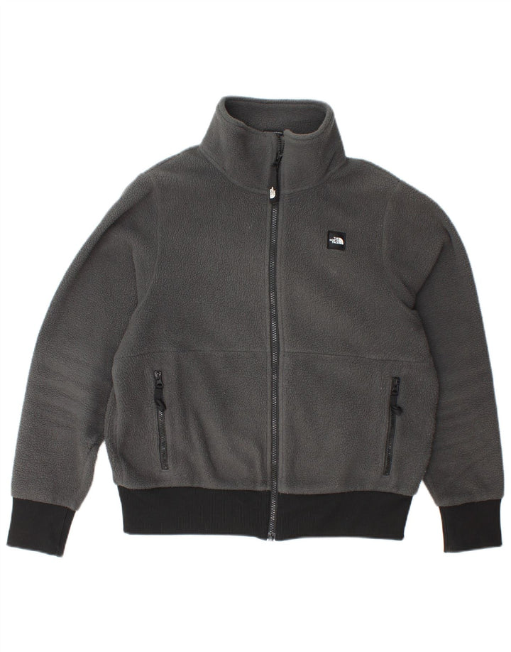 Женская флисовая куртка The North Face UK 14, средний серый цвет с цветными блоками