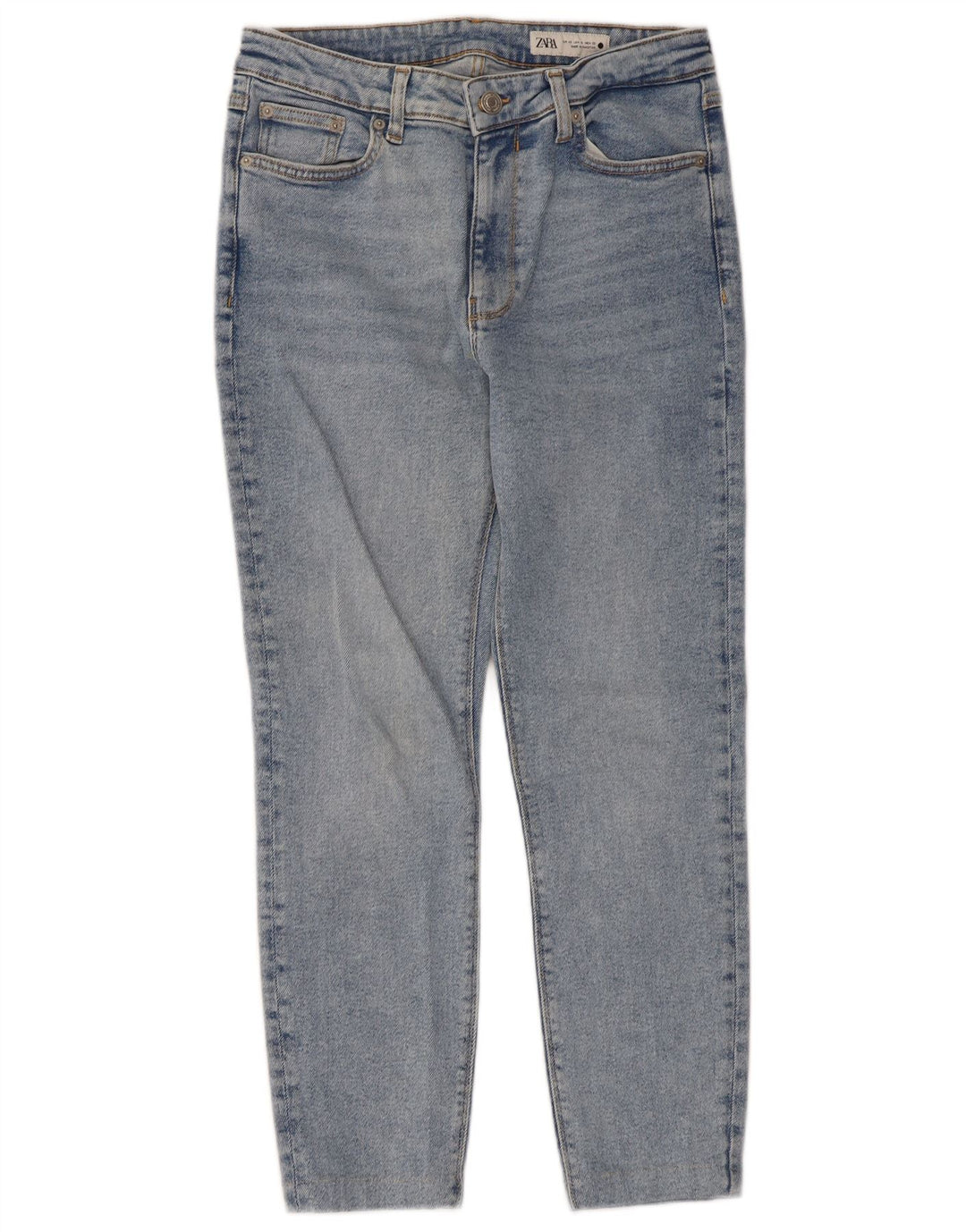 Женские укороченные джинсы Zara EU 42, большие W32 L24, синие