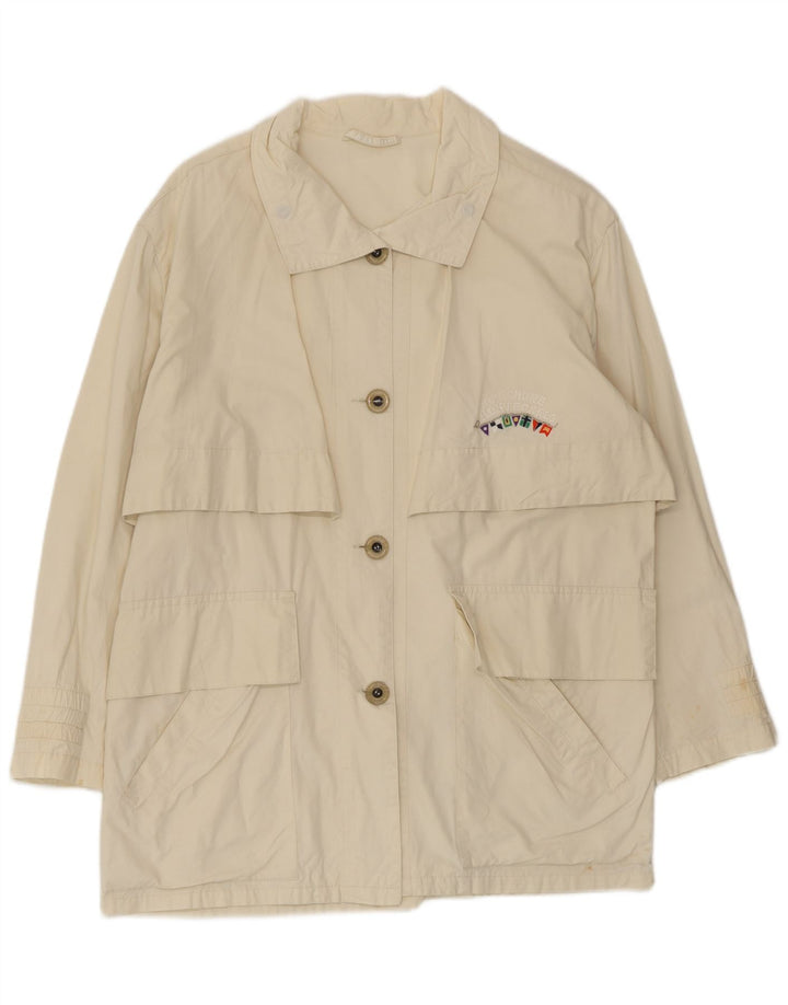 Женский короткий тренч Belfe IT 42 Medium Off White Cotton