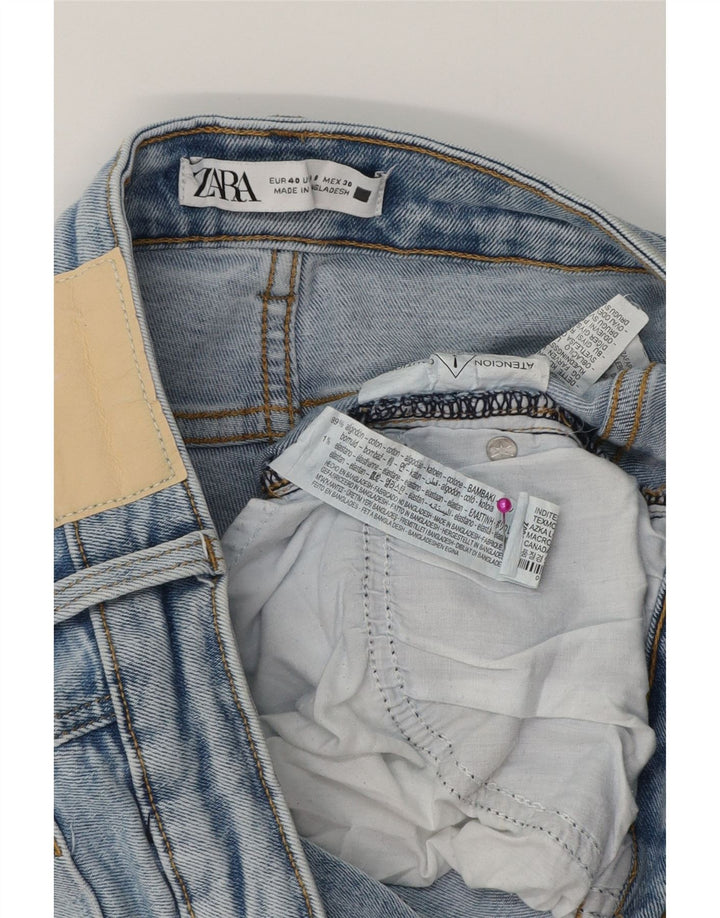 Женские укороченные джинсы ZARA Bootcut EU 40, средние W30 L25, синие, хлопок