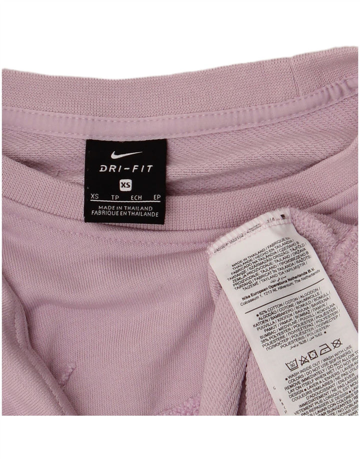 Женский джемпер большого размера с рисунком Nike Dri Fit UK 6 XS, фиолетовый