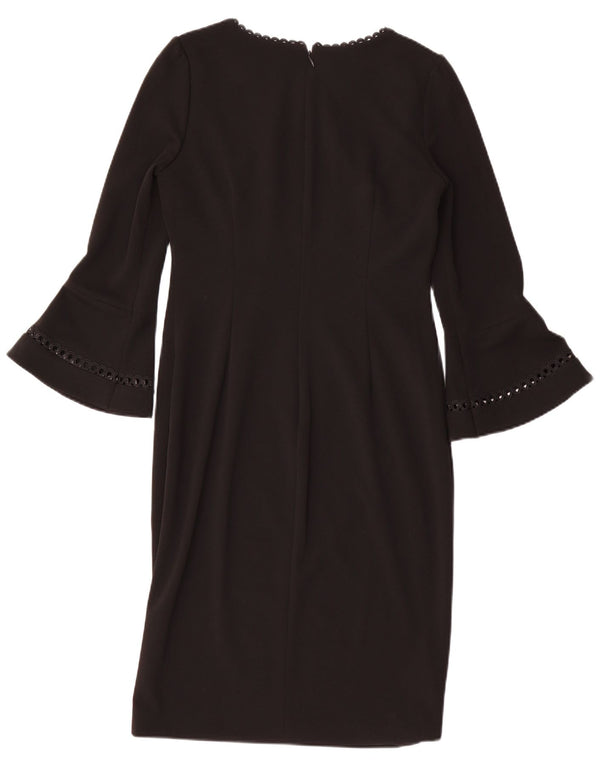 Женское платье-футляр с рукавом 3/4 CALVIN KLEIN, США 8, средний черный полиэстер