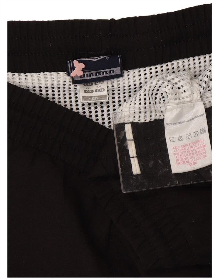 UMBRO Мужские спортивные шорты с рисунком 2XL, черные, полиэстер