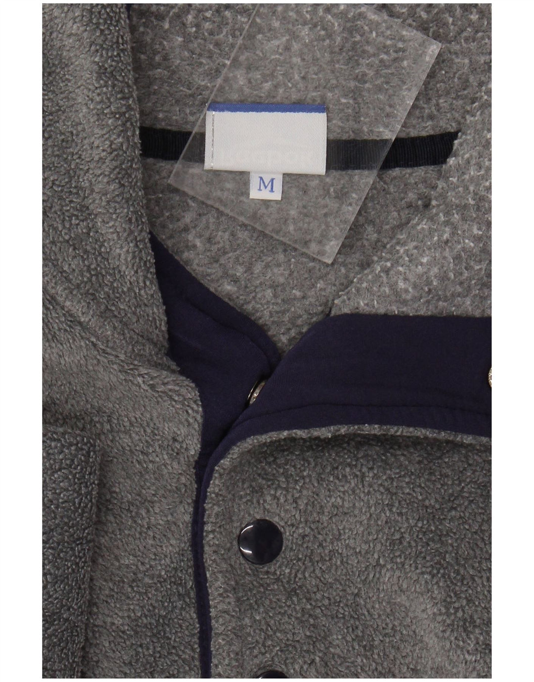 Мужской флисовый джемпер REEBOK на пуговицах среднего серого цвета из полиэстера