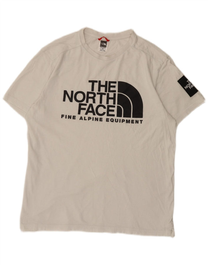 Мужская футболка с рисунком The North Face, средний белый цвет