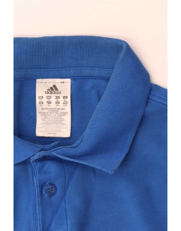 Мужская рубашка-поло Adidas 2XL, синяя, хлопок