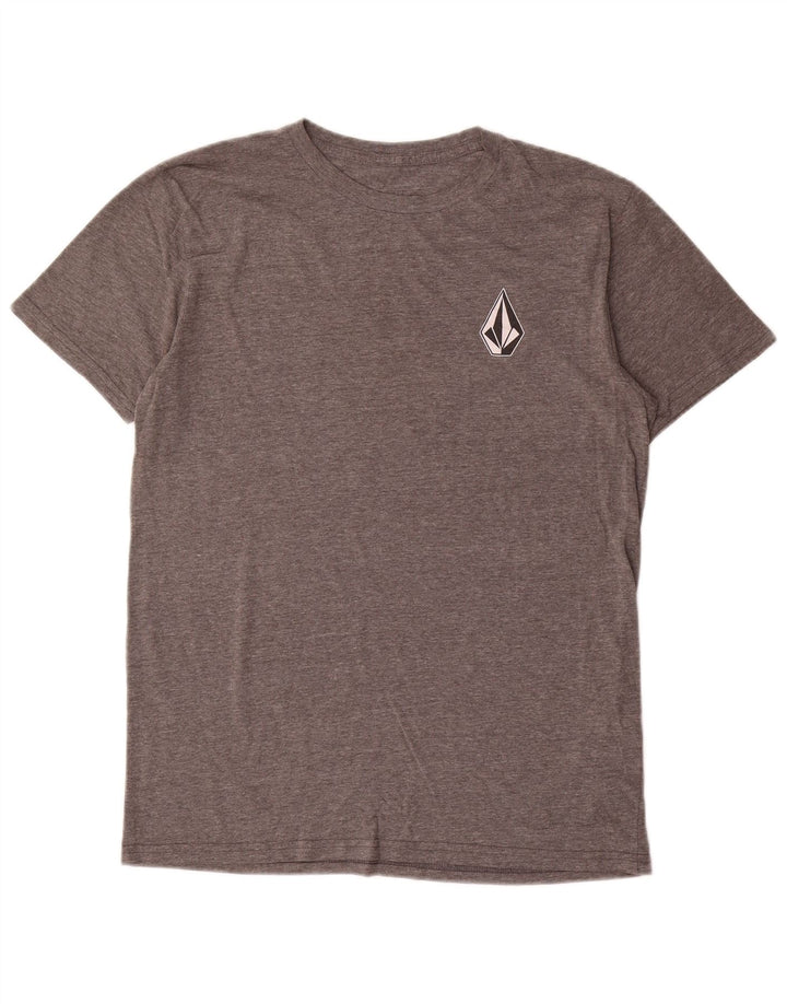 Volcom Мужская футболка с рисунком, маленький серый хлопок