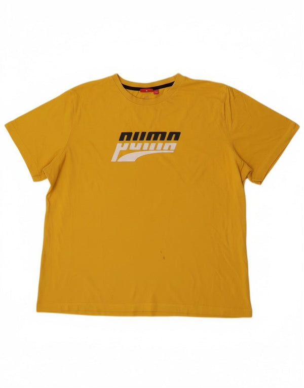 Мужская футболка с рисунком Puma 2XL желтая
