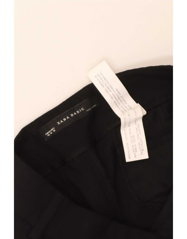 Женские узкие костюмные брюки Zara EU 40 Medium W30 L28, черный полиэстер