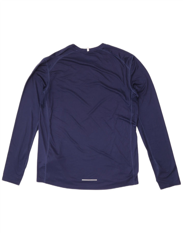 Мужской топ Nike Dri Fit с длинным рукавом XL, темно-синий, полиэстер