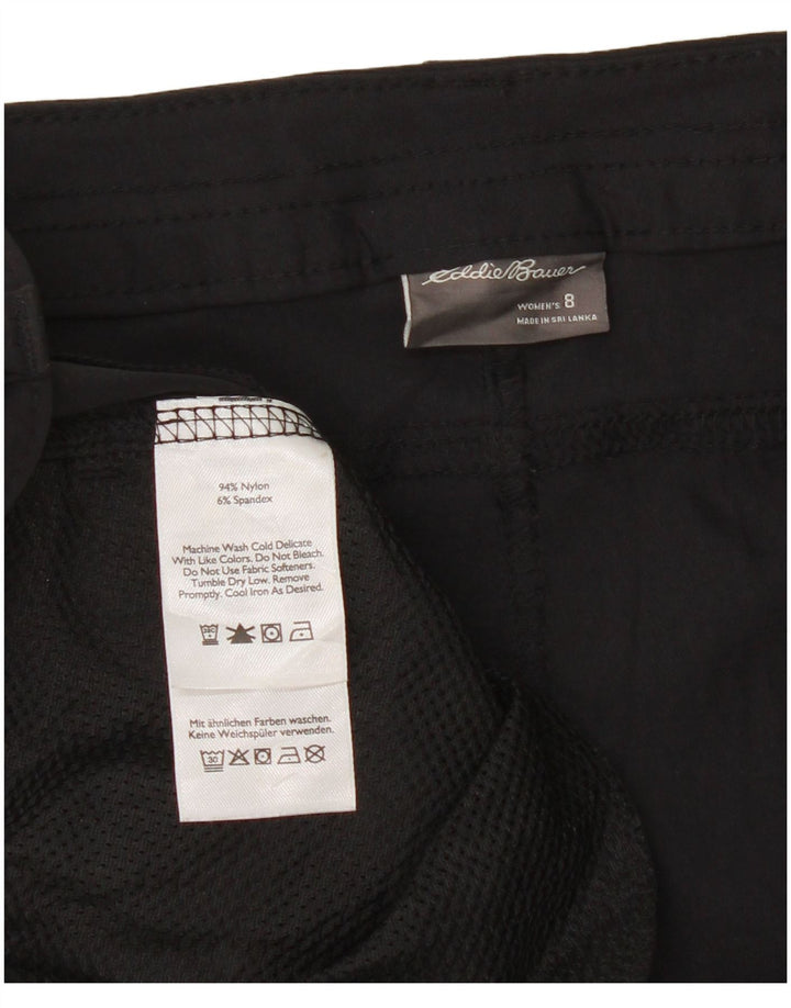 Женские походные шорты Eddie Bauer US 8 Medium W30, черный нейлон