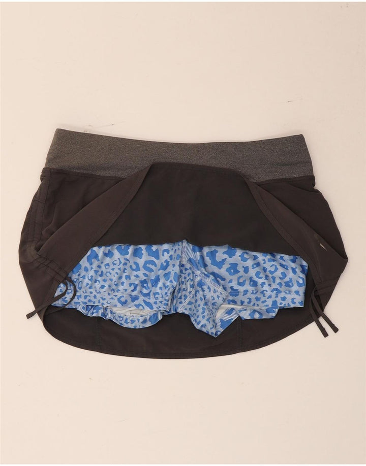 Женские спортивные шорты Nike Sport Skort UK 14, большие серые, полиэстер с цветными блоками