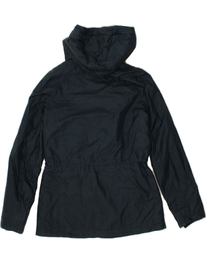 JACK WILLS Womens Hooded Windbreaker Jacket UK 10 Small  Navy Blue Vintage Jack Wills and Second-Hand Jack Wills from Messina Hembry 