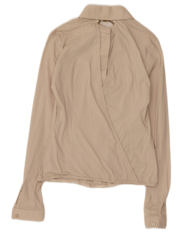 Женская блузка-рубашка Celyn B Elisabetta Franchi UK 12, средний бежевый