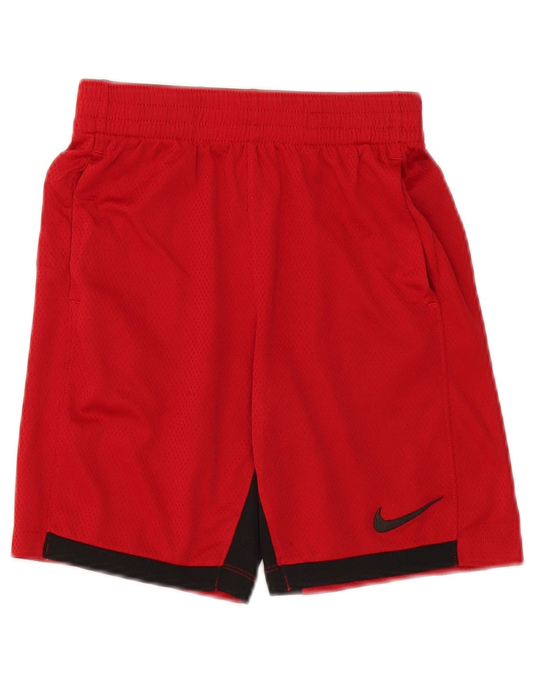 Спортивные шорты Nike Dri Fit для мальчиков 10–11 лет, средний красный полиэстер с цветными блоками