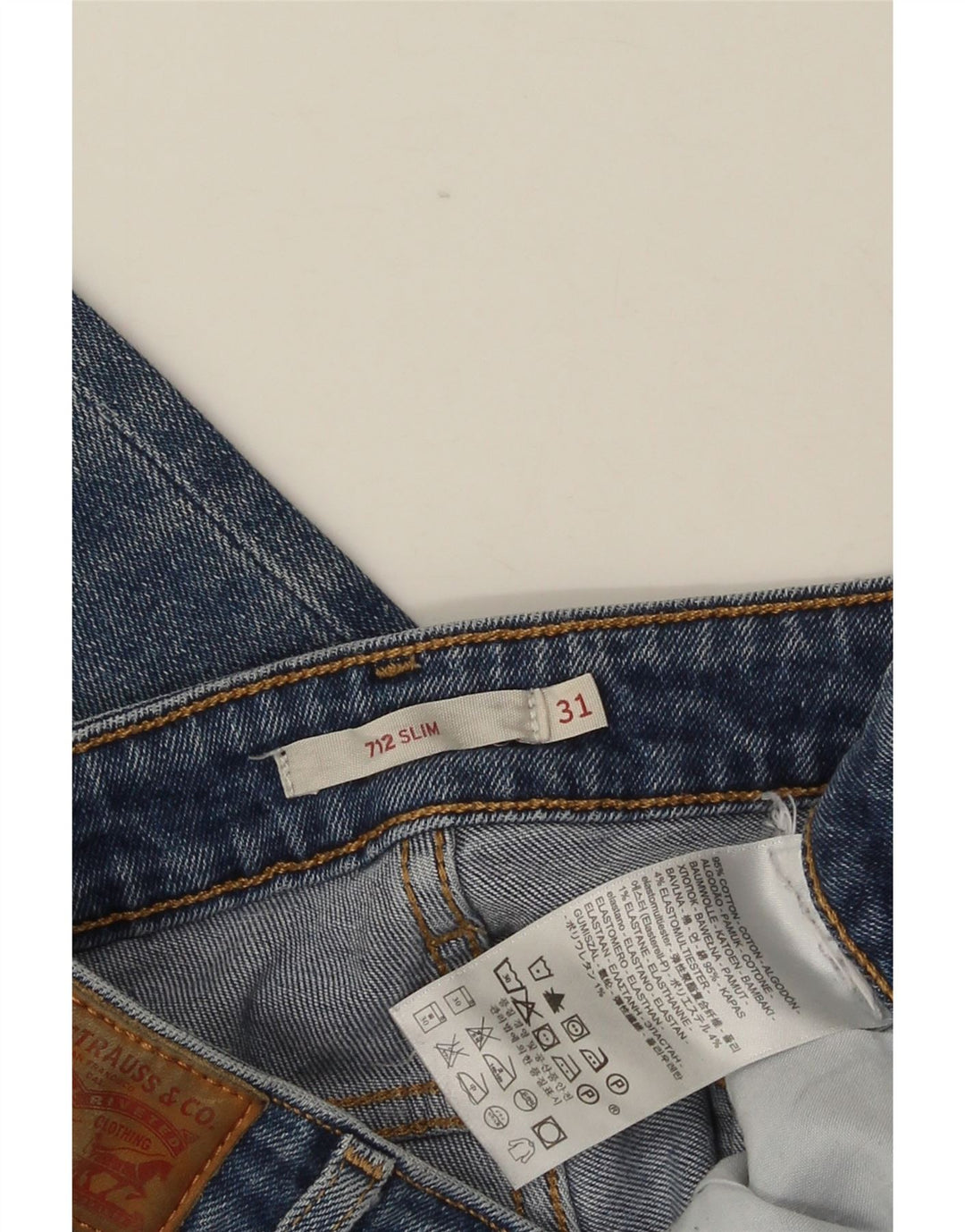 Женские джинсы LEVI'S 712 Slim W31 L28 Синие, хлопок