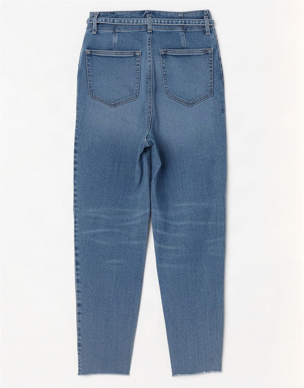 Женские зауженные джинсы с высокой талией Hollister, США 7, средний W28 L27, синий хлопок