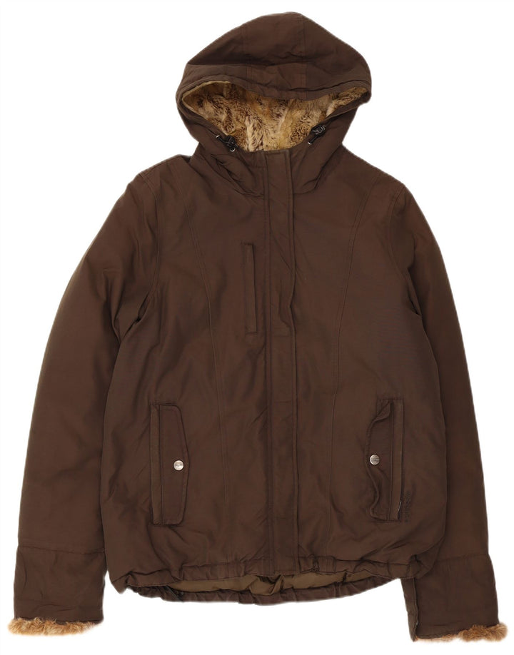 Женская стеганая куртка Woolrich с капюшоном UK 16, большой размер, цвет хаки, хлопок