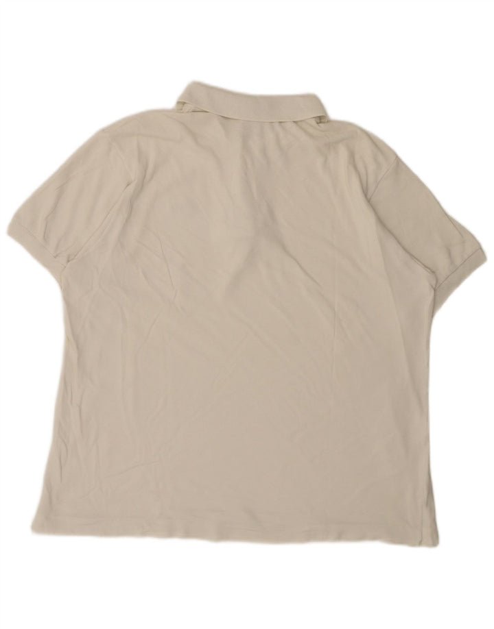 Мужская рубашка-поло Lacoste, размер 6 XL, белый хлопок