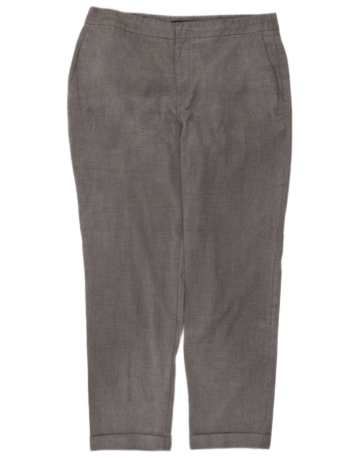Женские прямые брюки чинос Zara EU 40 Medium W30 L27 Серые с узором "гусиные лапки"