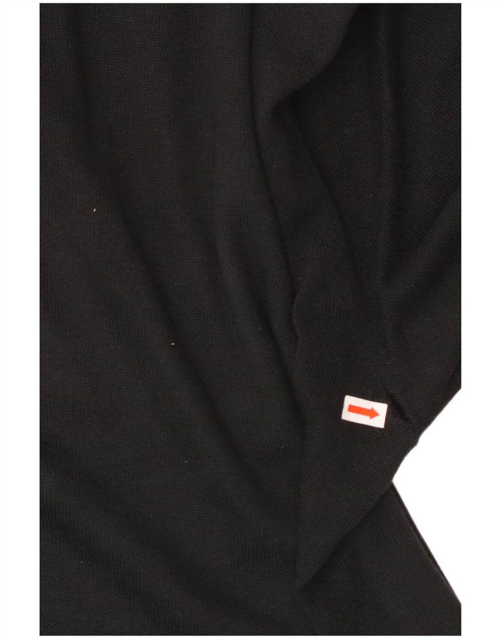 TOMMY HILFIGER Мужской джемпер с v-образным вырезом, большой черный хлопковый свитер