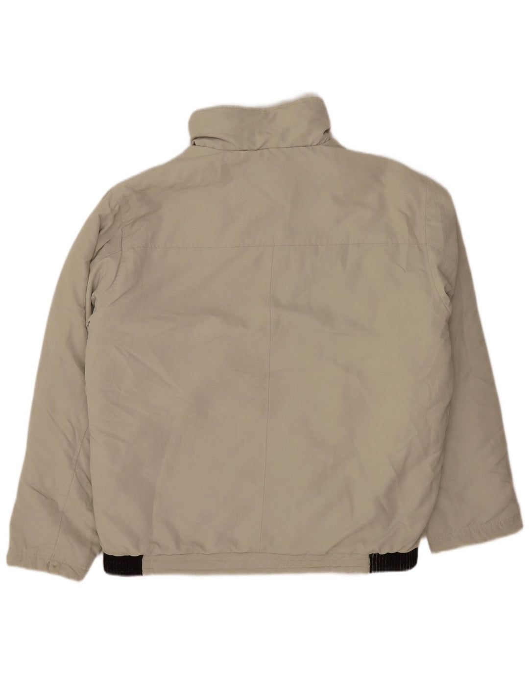 Винтажная мужская куртка-бомбер UK 42 XL, бежевый полиэстер с цветными блоками