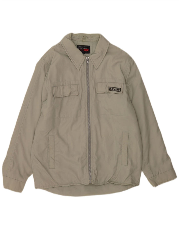 Мужская куртка Levi's Utility UK 40, большая, серая, полиамид