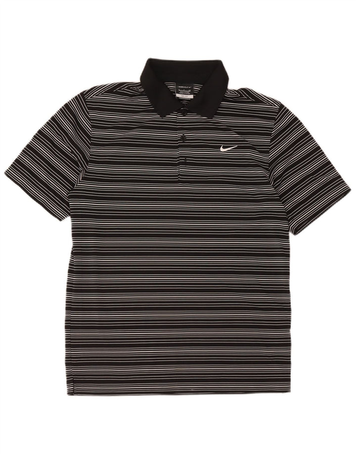 Мужская рубашка-поло Nike Dri Fit, маленькая черная полоска из полиэстера