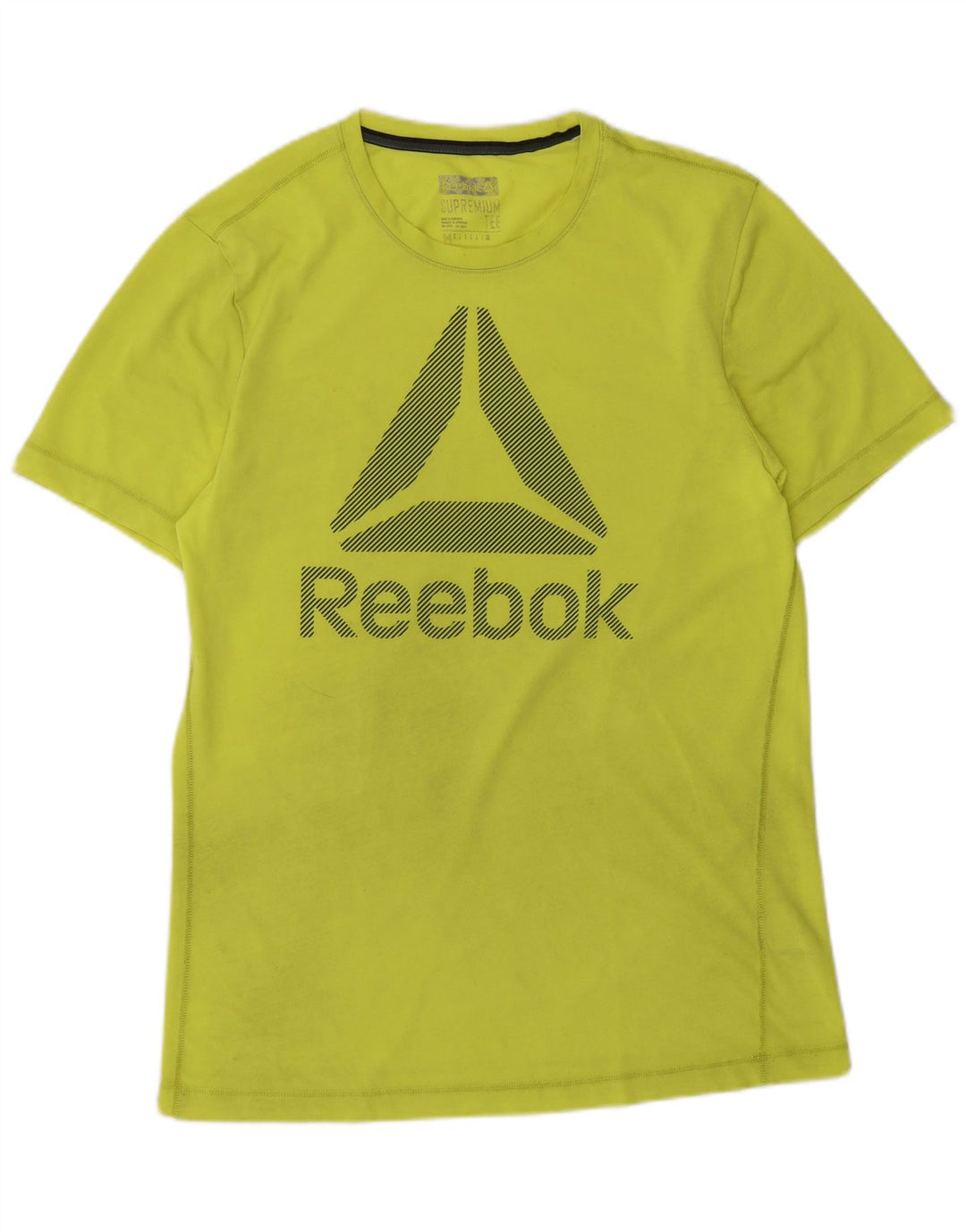 Мужская футболка с рисунком Reebok, средний зеленый полиэстер