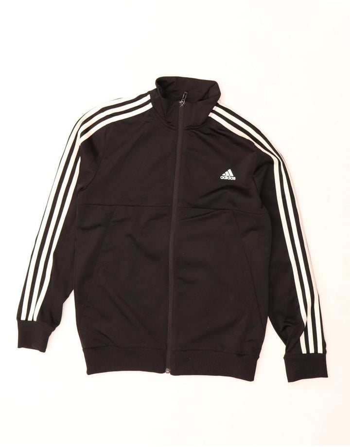 Спортивный костюм ADIDAS Climalite для мальчиков, верхняя куртка 13-14 лет, черный полиэстер