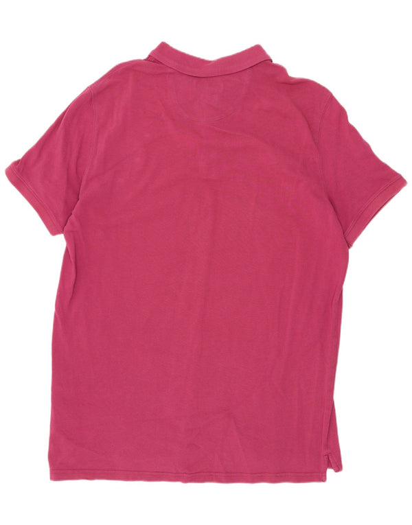 Мужская рубашка-поло Massimo Dutti XL, розовый хлопок