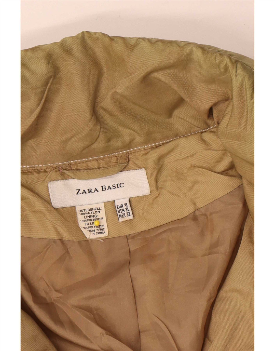 Женская куртка Zara UK 18 XL, бежевый нейлон