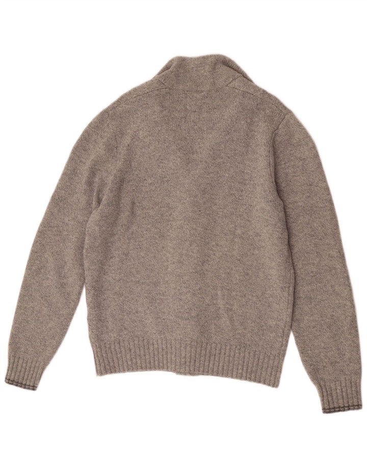 Мужской кардиган Woolrich, средний серый шерстяной свитер