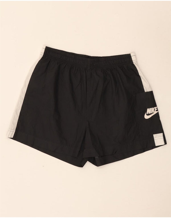 Женские спортивные шорты с графическим рисунком Nike UK 16, большие черные полиэстер с цветными блоками