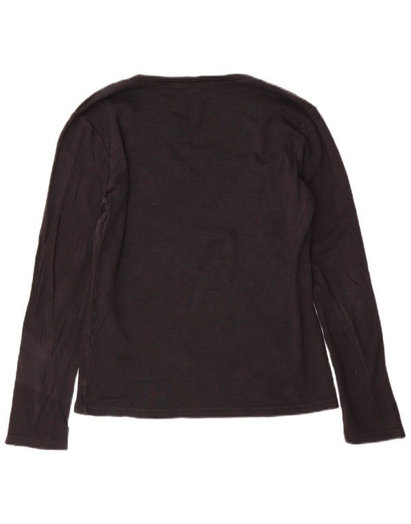 Женский топ Tommy Hilfiger с длинным рукавом UK 14, большой черный хлопок