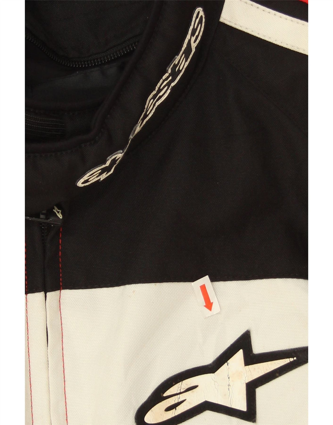 Мужская куртка-гонщик Alpinestars UK 42 XL, красный полиэстер с цветными блоками