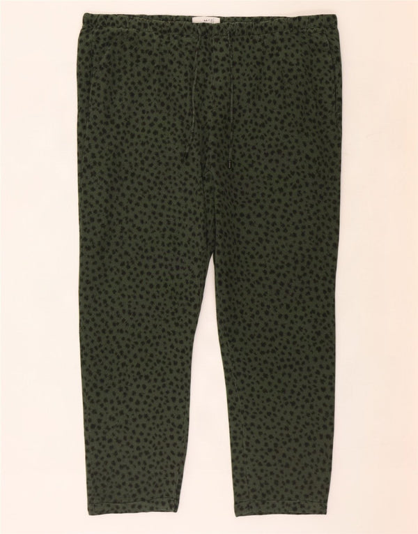 Женские повседневные брюки Marks & Spencer UK 20 2XL W38 L23 Зеленый животный принт