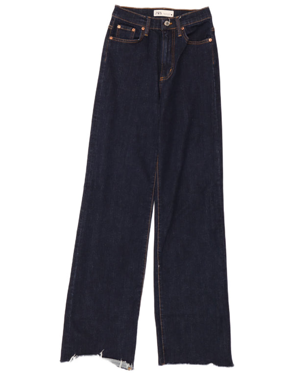 Женские широкие джинсы Zara EU 34 2XS W24 L34 Темно-синие, хлопок